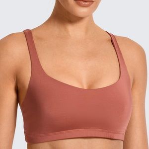 CRZ YOGA Women's Low Impact Strappy Sports Bra Wirefree
Padded Yoga Bra